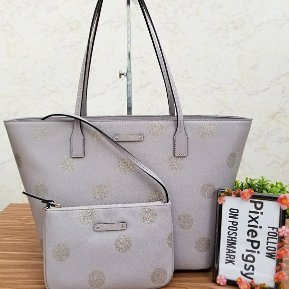 kate spade Handbags - Kate Spade Harmony Haven Polka Dot Glitter Bag Set